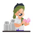 a milkman vector image