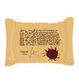 ancient scroll with seal indefinite abstract text vector image