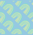 bright pastel design rainbows in yellow and blue vector image vector image