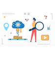 big data computing cloud server storage technology vector image