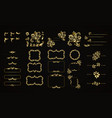 golden calligraphic design elements vector image