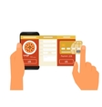 mobile app for ordering pizza vector image