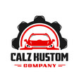 car gear repair logo design vector image
