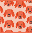 beautiful seamless pattern with cartoon cute dogs vector image vector image