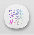 astronaut app icon spaceman space explorer vector image vector image