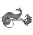 fantasy creature dragon medieval heraldic coat vector image