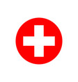 flat medical cross icon vector image