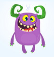 funny cartoon monster halloween vector image