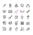 party icon thin line set vector image