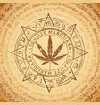 banner for legalize marijuana with cannabis leaf vector image