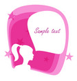 girl with a speech bubble vector image vector image