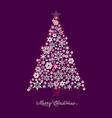xmas tree purp vector image vector image