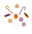 halloween treat caramel candies set vector image