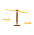 justice scales icon law balance symbol vector image