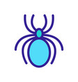 spider icon isolated contour symbol vector image