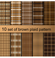 brown plaid pattern vector image