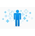 medical background blue and green crosses vector image vector image