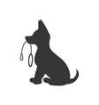 puppy silhouette vector image