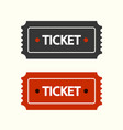 simple flat ticket symbol vector image vector image
