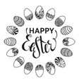 easter doodle frame vector image