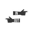 finger point sign post vector image