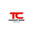 initial letter tc logo template design vector image