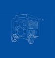 outline portable gasoline generator vector image
