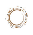 brown ink brush zen symbol vector image