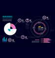 infographic label template with icons online vector image vector image