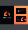 modern minimalist deer logo icon template vector image