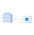 server and laptop programming concept flat vector image