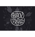 black friday lettering on dark background vector image vector image
