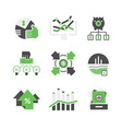 business analysis icons vector image