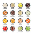 sauce icon set vector image vector image