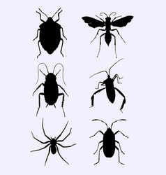 Bugs silhouette Royalty Free Vector Image - VectorStock