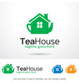 tea house logo template vector image