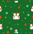 christmas snowmen seamless pattern vector image vector image