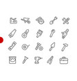 tools icons red point series vector image vector image