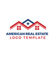american home real estate logo template vector image