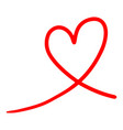 doodle sketch style of hearts icon vector image vector image