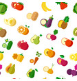 organic vegetarian food vegetables and fruits vector image