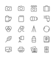 photography thin icons vector image