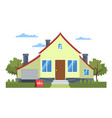 private house for sale flat vector image