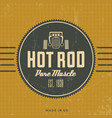 retro hot rod poster vintage design pure muscle vector image