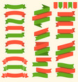 ribbons and flags in christmas theme vector image