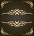 decorative golden frames vector image