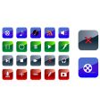 glossy buttons with media signs vector image vector image