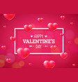 happy valentines day with heart vector image