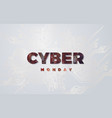 cyber monday promotional online sale event vector image vector image