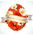 easter egg from flowers vector image